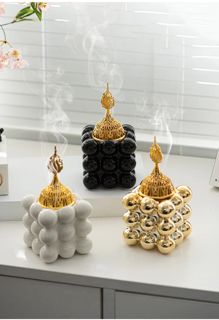 Modern Ceramic Incense Burner – Coffee Ceremony Edition