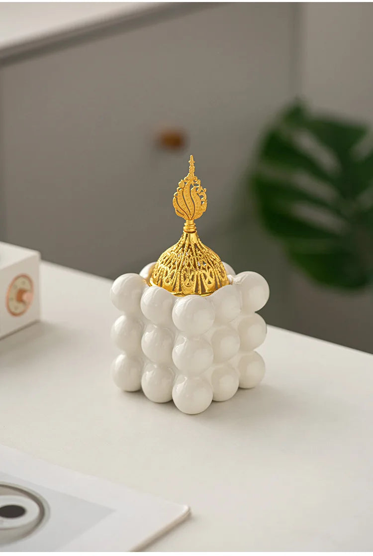 Modern Ceramic Incense Burner – Coffee Ceremony Edition