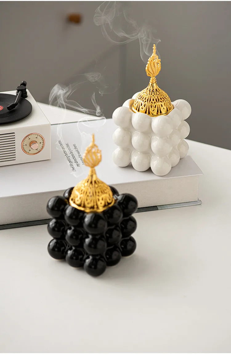 Modern Ceramic Incense Burner – Coffee Ceremony Edition