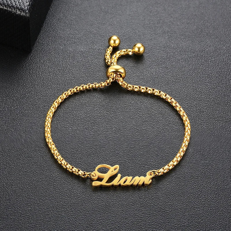 Luxury Personalized Ge’ez Name Bracelet - Adjustable lobster-claw clasp