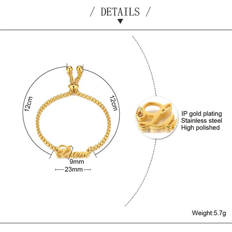 Luxury Personalized Ge’ez Name Bracelet - Adjustable lobster-claw clasp