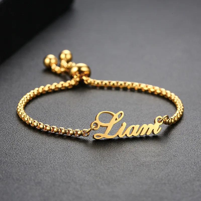 Luxury Personalized Ge’ez Name Bracelet - Adjustable lobster-claw clasp