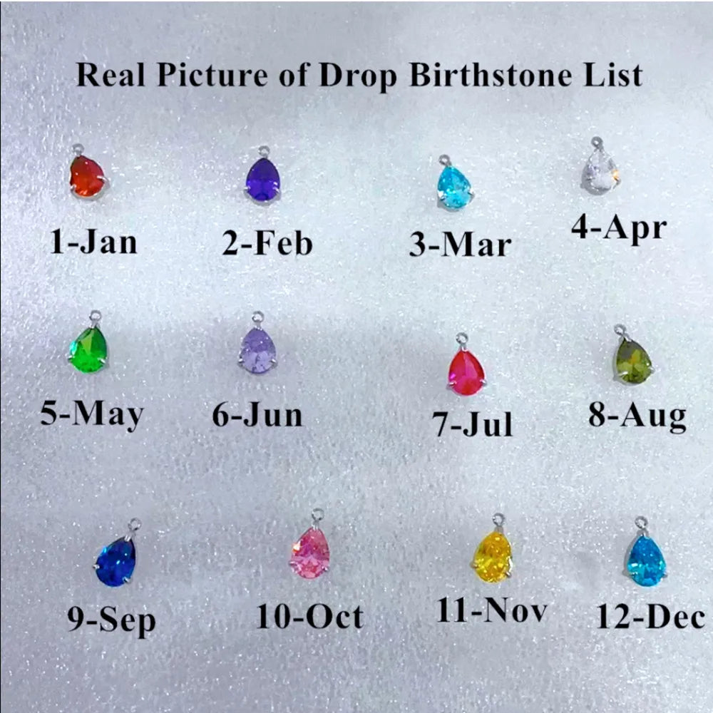 Birthstone With Personalized Ge’ez Name Necklace