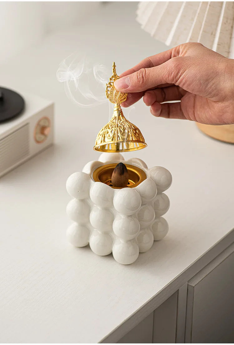 Modern Ceramic Incense Burner – Coffee Ceremony Edition